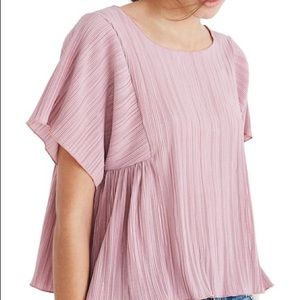 Madewell blouse top dusty pink size S